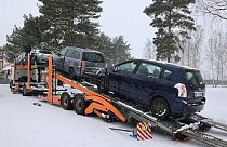 The first eight cars confiscated from drunk drivers are on their journey from Latvia to Ukraine.   -