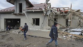 Разрушения после массированных российских бомбардировок украинской территории