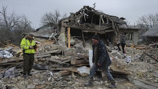 Schäden nach dem Beschuss in Zolochevsky in der West-Ukraine