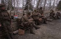 Ukrainische Soldaten in Tschassiw Jar
