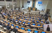 A grúz parlament tbiliszi ülésterme.