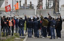 Die bestreikte Raffinerie in Donges am Freitag 10. März 2023