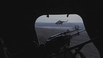هليكوبتر أوكرانية خلال العمليات في باخموت