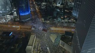 Tel Aviv'de Netanyahu hükümeti karşıtı gösteriler