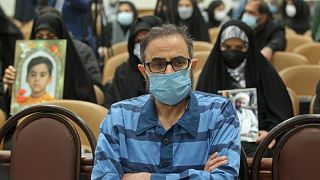 Habib Chaab na primeira sessão de julgamento em Teerão, a 18 de janeiro de 2022