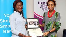 Francesca Uriri (R) of Leading Ladies Africa with LLA prizewinner