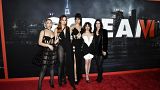 Devyn Nekoda, left, Liana Liberato, Melissa Barrera, Jenna Ortega and Courteney Cox attend the world premiere of 'Scream VI' in New York City