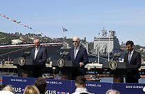 Australiens Regierungschef Albanese, US-Präsident Joe Biden und Großbritanniens Premier Sunak