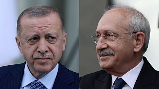 Turkish President Recep Tayyip Erdogan (left), presidential candidate of the opposition, Kemal Kilicdaroglu (right)