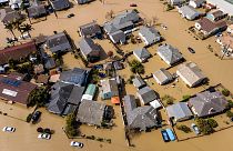 Hochwasser in der Gemeinde Pajaro in Monterey County, Kalifornien