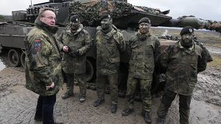 Der deutsche Verteidigungsminister Boris Pistorius bei einem Truppenbesuch in Augustdorf am 1. Februar 23