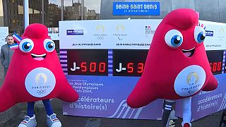 Les mascottes des Jeux olympiques et paralympiques Paris-2024, à Paris, le 14/03/2023 