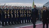 The Syrian president was given an official welcome at Vnukovo airport in Moscow, Russia, Tuesday, March 14, 2023