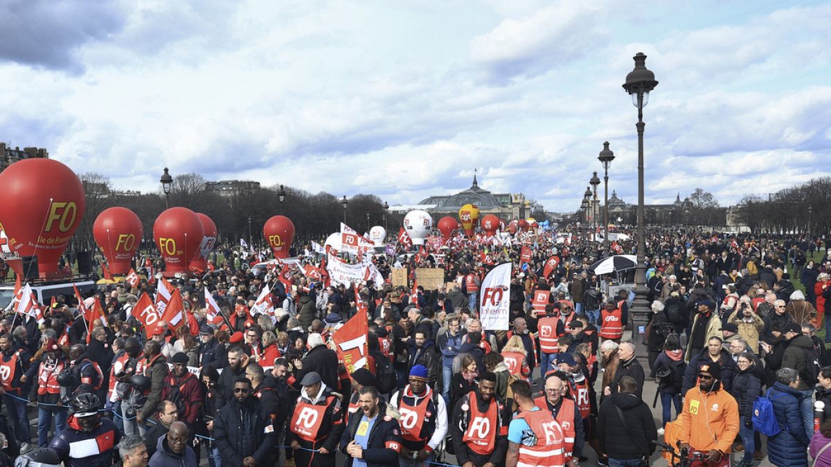 Διαδήλωση των συνδικάτων στο Παρίσι