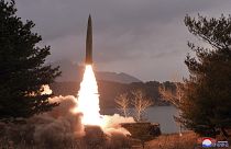 صاروخ باليستي أطلق في كوريا الشمالية يوم الثلاثاء. 2023/03/14