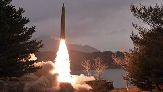 صاروخ باليستي أطلق في كوريا الشمالية يوم الثلاثاء. 2023/03/14