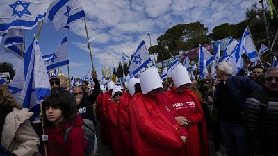 Акция протеста против судебной реформы в Израиле