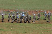 قوة الأمم المتحدة المؤقتة في لبنان (اليونيفيل) في ضواحي قرية كفركيلا جنوب لبنان، 19 يناير، 2023