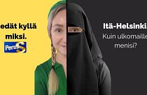 Image of campaign poster by Finns Party election candidate, March 2023