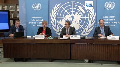 Presentación del informe de la ONU sobre los crímenes de guerra cometidos por Rusia en Ucrania, Ginebra, Suiza 16/3/2023