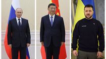 Rusya Devlet Başkanı Vladimir Putin, Çin Devlet Başkanı Şi Cinping, Ukrayna Cumhurbaşkanı Vladimir Zelenskiy