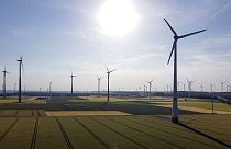 Des éoliennes installées dans un parc éolien à Marsberg, en Allemagne.