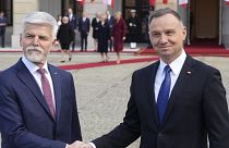 Petr Pavel cseh és Andrzej Duda lengyel elnök Varsóban