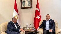 لقاء وزير الخارجية المصري مع نظيره التركي في 27 فبراير إثر الزلزال الذي ضرب البلاد