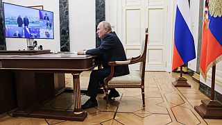 El presidente ruso, Vladímir Putin, durante una videoconferencia celebrada este viernes.