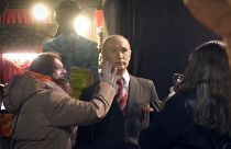 Восковая фигура, изображающая Владимира Путина, в музее в Санкт-Петербурге
