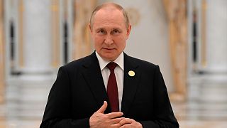 FILE - Russian President Vladimir Putin speaks to the media after the summit of Caspian Sea littoral states in Ashgabat, Turkmenistan, Thursday, June 30, 2022. 