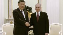لقاء الرئيس الروسي بنظيره الصيني قبيل اجتماعهما في موسكو