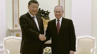 لقاء الرئيس الروسي بنظيره الصيني قبيل اجتماعهما في موسكو