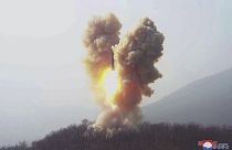 Пуск северокорейской ракеты