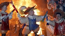حرق التماثيل في مهرجان لا فالاس الإسباني 