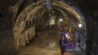 كنيسة الجثمانية_ قبر السيدة العذراء مريم في مدينة القدس