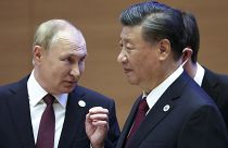 Ο πρόεδρος της Κίνας Σι Τζινπίγνκ και ο ρώσος ομόλογός του Βλαντίμιρ Πούτιν