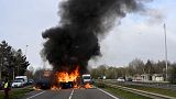 Protestos contra reforma das pensões lançam a confusão nas estradas de Rennes