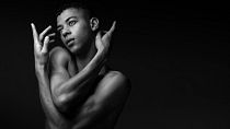 French Dancer Etoile of the Paris Opera Ballet Guillaume Diop, poses during a photo session in Paris, on March 17, 2023.