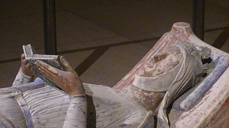 A tomb effigy of Eleanor of Aquitaine at Fontevraud Abbey in France