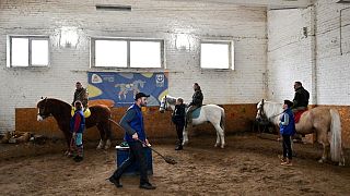 Pferdetherapie für ukrainische Armeeangehörige 