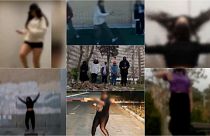Imágenes de mujeres bailando como muestra de apoyo a las detenidas, con la imagen borrosa para no ser reconocidas