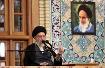 المرشد الأعلى لإيران خلال خطاب اليوم في مشهد