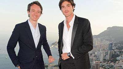 Le PDG de TAG Heuer Frédéric Arnault et l'ambassadeur de la marque Jacob Elordi