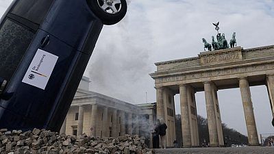 Germany Greenpeace protest against stance on combustion engines