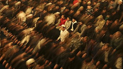 Muslim worshippers in Turkey at Hagia Sophia mosque in Istanbul, Turkey, Wednesday, March 22, 2023.