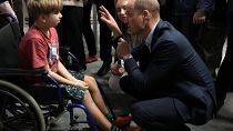 Принц Уэльский Уильям посетил центр по размещению бежавших от войны украинцев