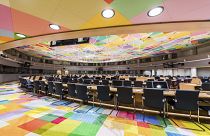 La sala donde se reúnen los líderes europeos.