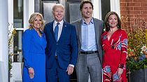 Οι πρόεδροι των ΗΠΑ και Καναδά, Τζο Μπάιντεν και Τζάστιν Τριντό με τις συζύγους τους