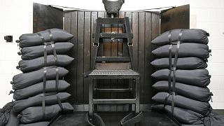 A 2010-es utahi kivégzésnél használt szék a homokzsákokkal